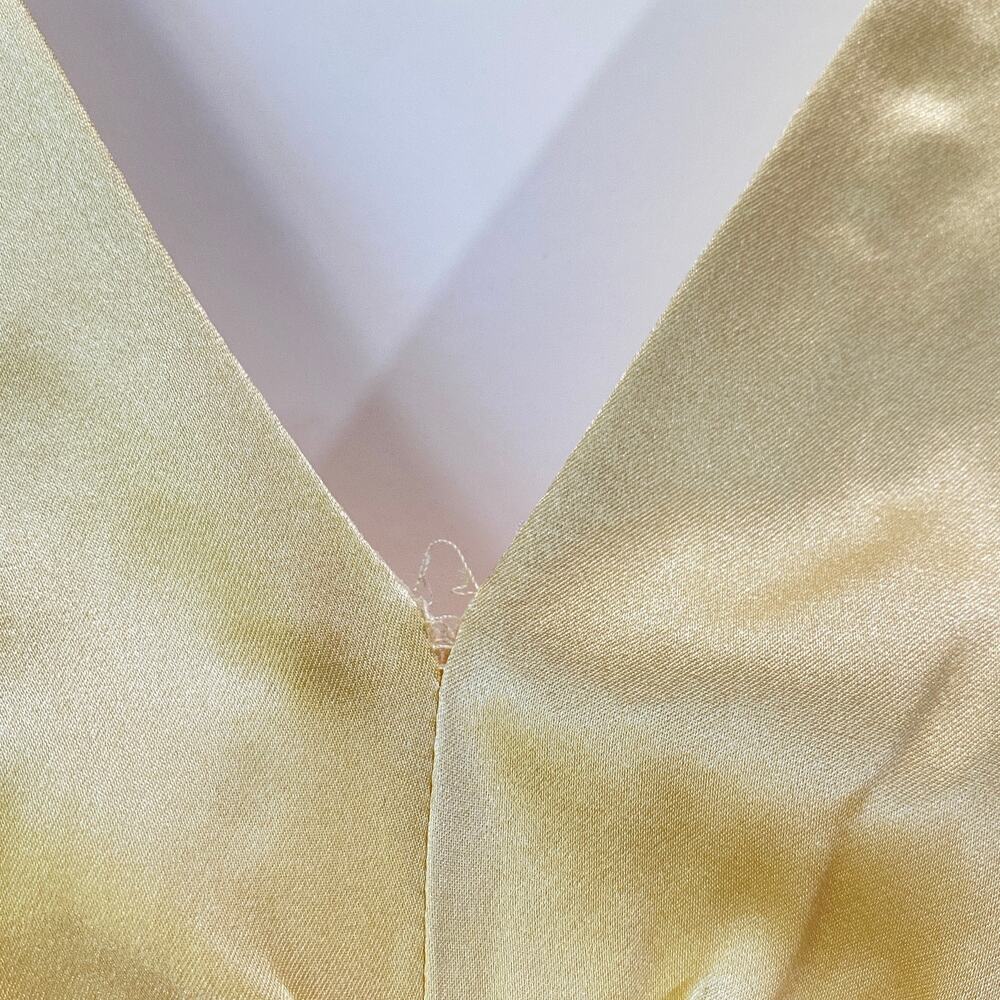 Reformation Stasia Silk Dress Blonde - Picture 15 of 16